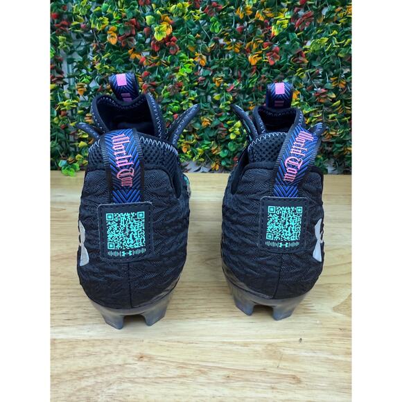Under Armour Spotlight Clone Mc Le Sc Football Cleats Shoes Black Mens 11.5 Euc - Picture 6 of 10